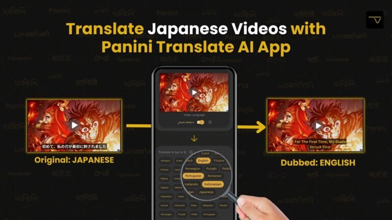 Translate Japanese Videos with Panini Translate AI App