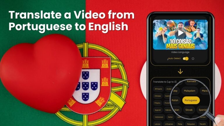 Translate Videos from Portuguese to English